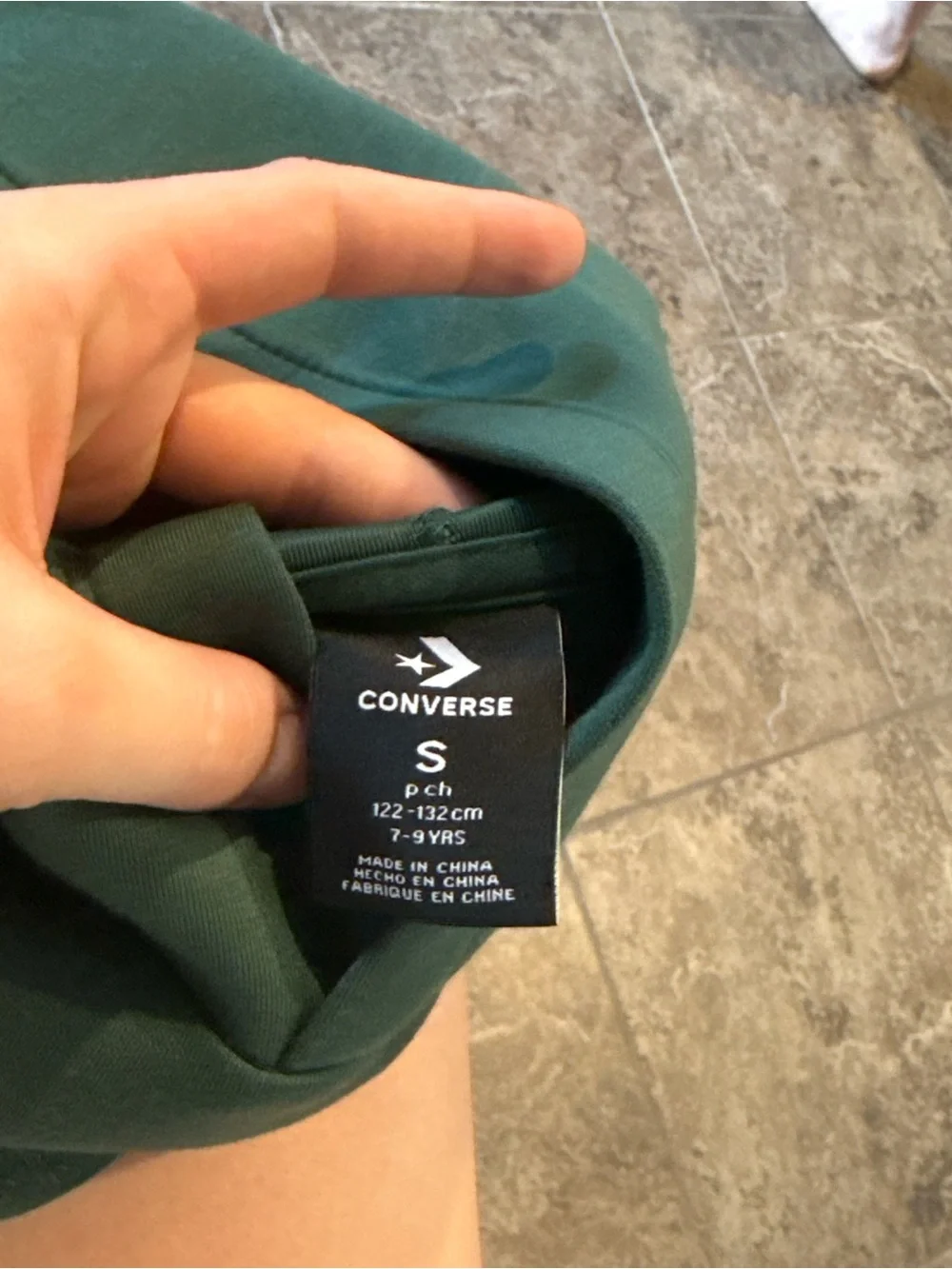 💝 NWOT Kids Green converse Hooded Sweatshirt